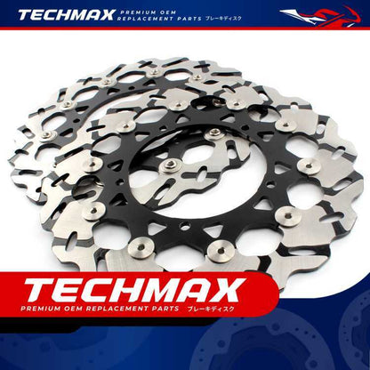 Techmax Brake Disc for Yamaha FZ8N FZ8 Fazer 2010-2016 Front Brake Disc Front Brake Disc