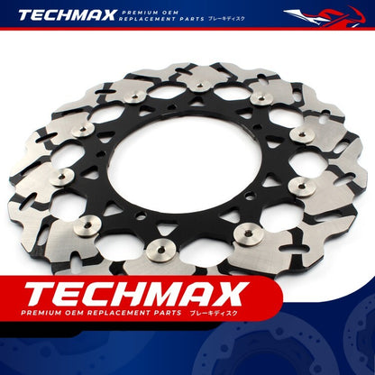 Techmax Brake Disc for Yamaha FZ8N FZ8 Fazer 2010-2016 Front Brake Disc Front Brake Disc