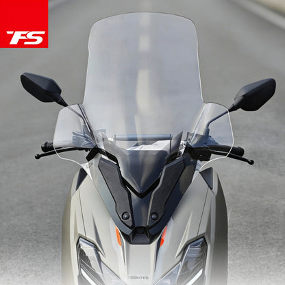 TFS Zontes 150X Motorcycle Windshield for Zontes 150X Windshield with Crossbar Phone Bracket