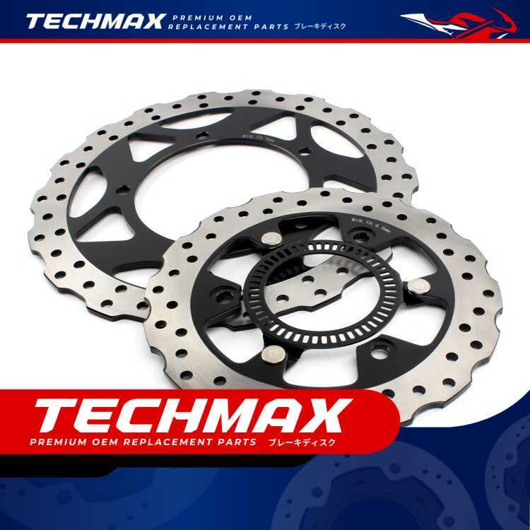Techmax Brake Disc for Kawasaki Ninja 250 2013-2017 Front and Rear Brake Disc Modenas Ninja 250
