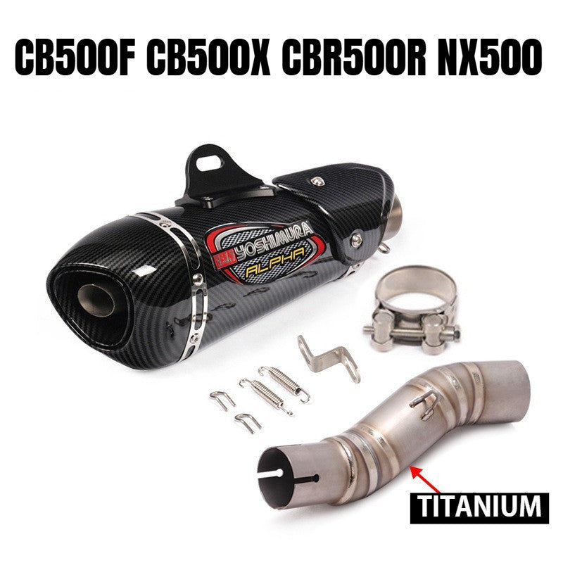 Honda CB500F Motorcycle Exhaust CB500X CBR500R NX500 Titanium Stainless Steel Exhaust Pipe Slip On