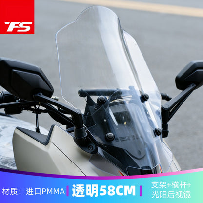 TFS ZONTES 150X Front Windshield Motorcycle Modification Parts Crossbar Windshield Side Mirror 150X