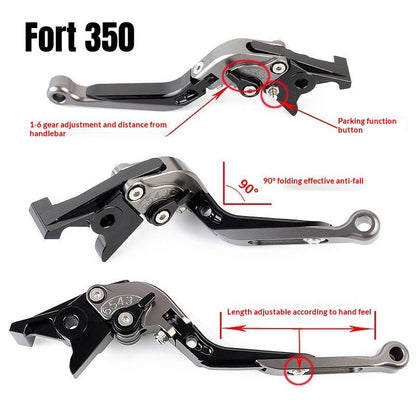QJMOTOR FORT350 Modified Brake Lever with Parking Brake Fort 350 Handle Brake LEver Fortress 350