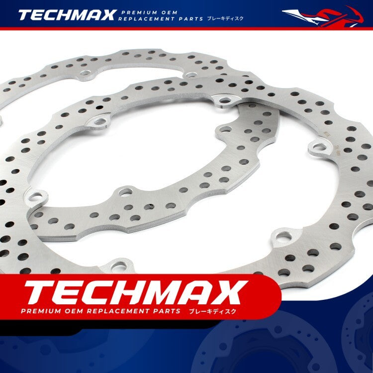 Techmax Brake Disc for Honda CB650F CBR650F Front and Rear Brake Disc Front and Rear Disc Brake