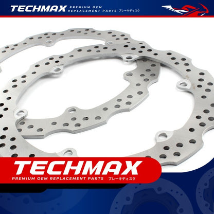 Techmax Brake Disc for Honda CB650F CBR650F Front and Rear Brake Disc Front and Rear Disc Brake