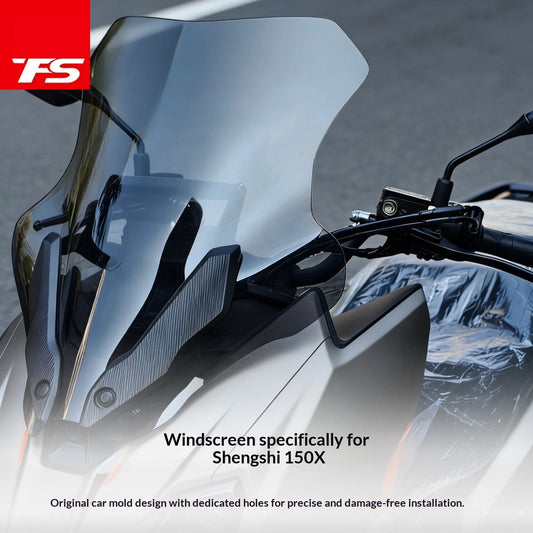 TFS Windshield for Zontes 150X Motorcycle Front Cover Plate and GPS Cross Bar Phone Bracket 150x