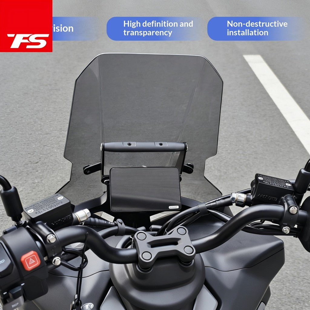 TFS Zontes 150X Motorcycle Windshield Straight Wind Screen & Crossbar Accessories ZT150X Windshield