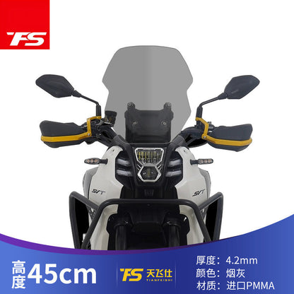 TFS Front Windshield For QJmotor SVT650 Upgrade Height Windshield SVT 650 Windscreen Accessories
