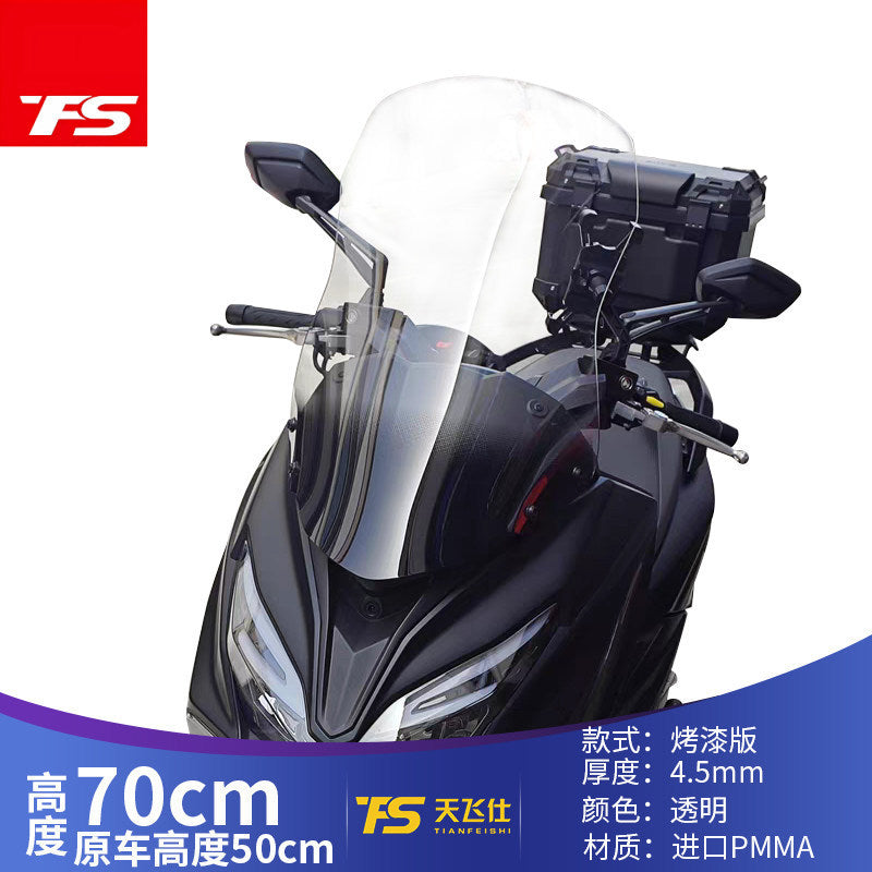 TFS Qjmotor Fort 250 Motorcycle Windshield Upgrade Transparent Fort250 Windscreen Fort 250 Deflector