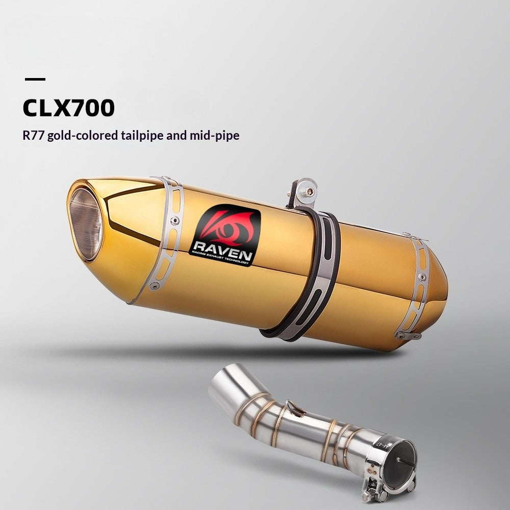 RAVEN CFMOTO CLX700 Stainless Steel Mid-section Exhaust Pipe Modification Motorcycle Exhaust
