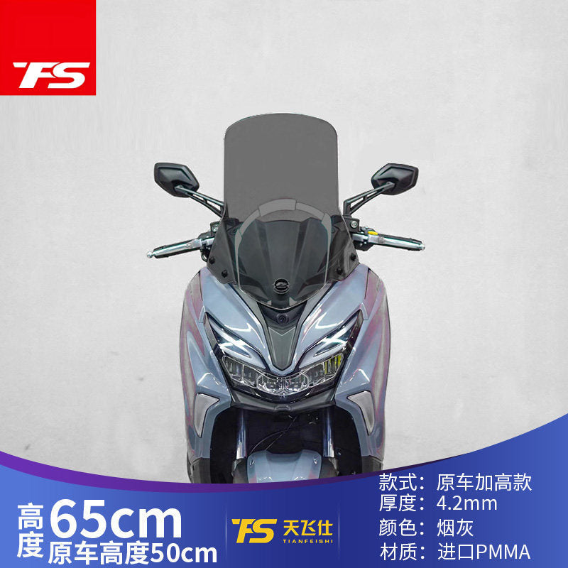 TFS Qjmotor Fort 250 Motorcycle Windshield Upgrade Transparent Fort250 Windscreen Fort 250 Deflector