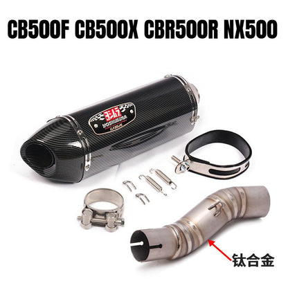Honda CB500F Motorcycle Exhaust CB500X CBR500R NX500 Titanium Stainless Steel Exhaust Pipe Slip On