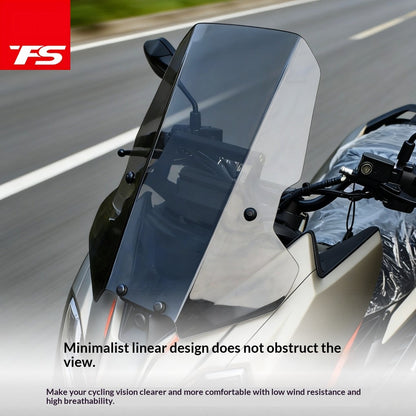 TFS Zontes 150X Motorcycle Windshield Straight Wind Screen & Crossbar Accessories ZT150X Windshield
