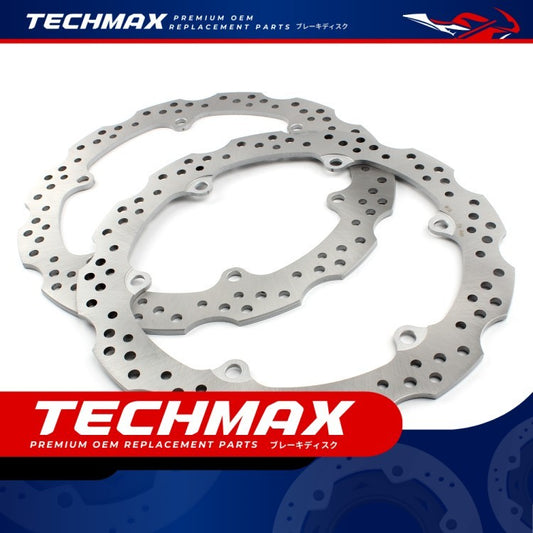 Techmax Brake Disc for Honda CB650F CBR650F Front and Rear Brake Disc Front and Rear Disc Brake