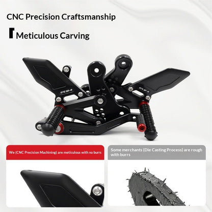 Suitable for CFMoto 675SR-R Adjustable Racing Footrest Gear Shift and Brake Footrest Brackets