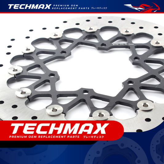 Techmax Brake Disc for Suzuki GSX-R600 R750 K8-k23 Front Brake Disc Front Brake Disc