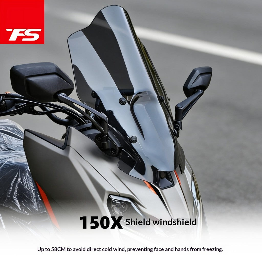 TFS ZONTES 150X Front Windshield Motorcycle Modification Parts Crossbar Windshield Side Mirror 150X