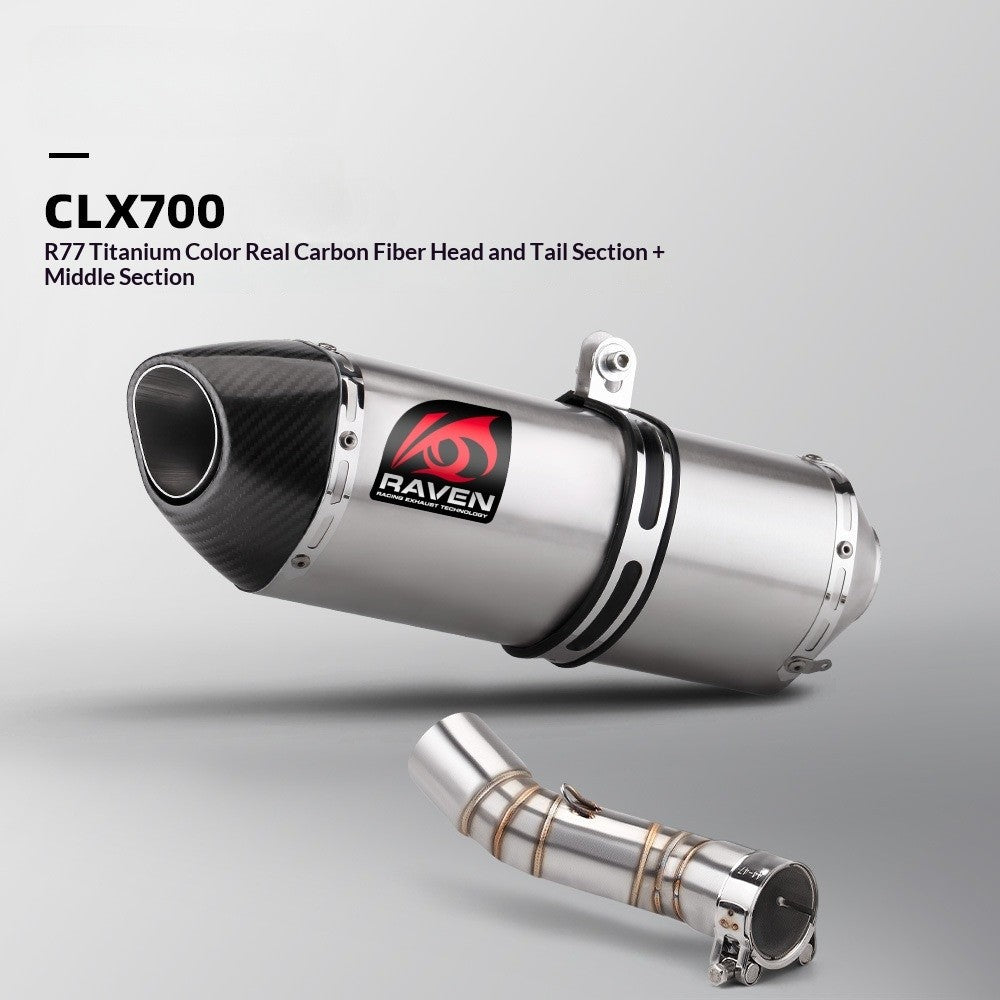 RAVEN CFMOTO CLX700 Stainless Steel Mid-section Exhaust Pipe Modification Motorcycle Exhaust