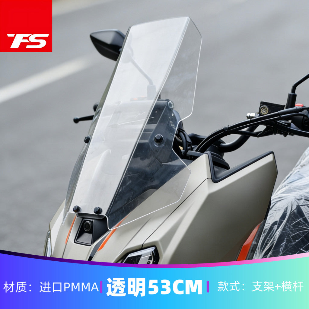 TFS Zontes 150X Motorcycle Windshield Straight Wind Screen & Crossbar Accessories ZT150X Windshield