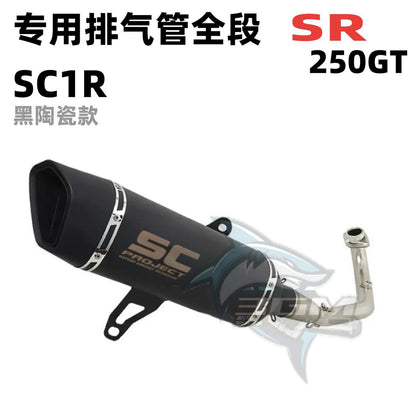 VOGE SR3 SR250GT Full Exhaust SC Upgrade Carbon Fiber Cap Exhaust VOGE SR3 Exhaust Full System
