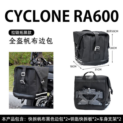 Cyclone RA600 Accessories Motorcycle Crash Bar Backrest Folding Rack for Cyclone RA 600 Side bag