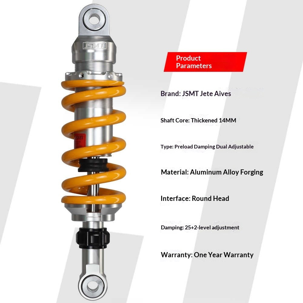 JSMT Rear Shock Absorber Qjmotor SRV700 Benda LFC 700 Adjustable Pre-load Nitrogen Absorber