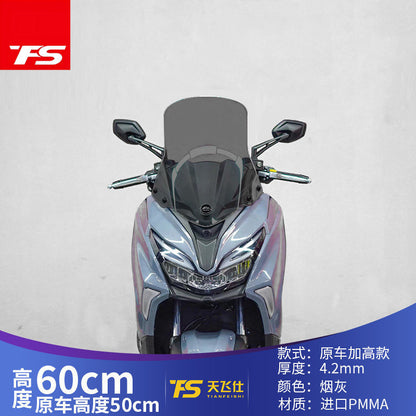 TFS Qjmotor Fort 250 Motorcycle Windshield Upgrade Transparent Fort250 Windscreen Fort 250 Deflector