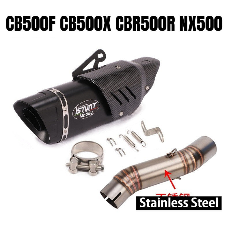 Honda CB500F Motorcycle Exhaust CB500X CBR500R NX500 Titanium Stainless Steel Exhaust Pipe Slip On
