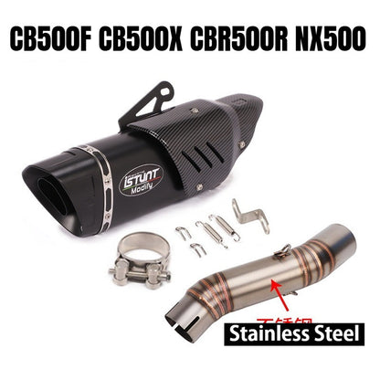 Honda CB500F Motorcycle Exhaust CB500X CBR500R NX500 Titanium Stainless Steel Exhaust Pipe Slip On