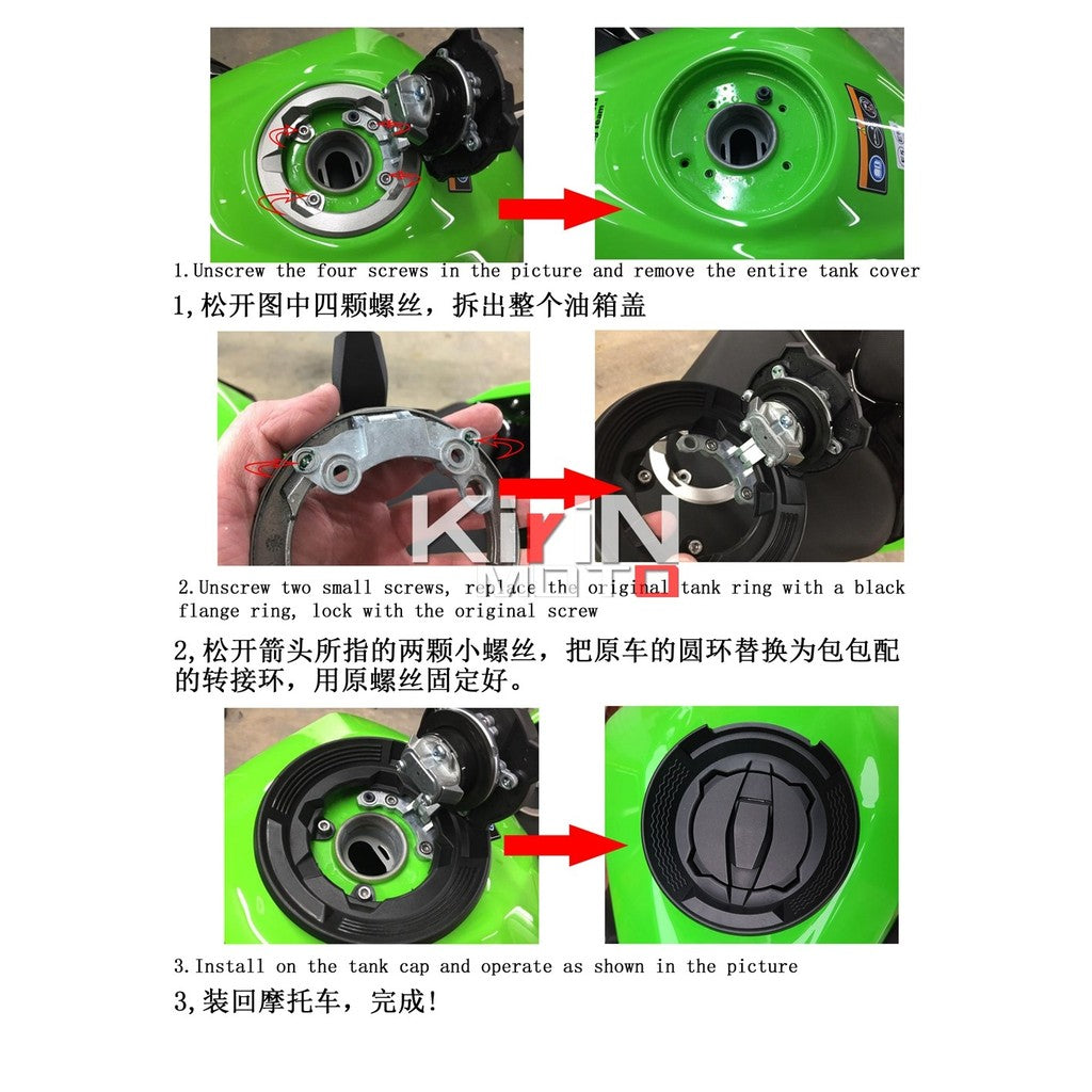 CUCYMA Motorcycle Quick-release Fuel Tank Bag Suitable for Kawasaki Ninja500 1000 H2 1100 SX SE Z500