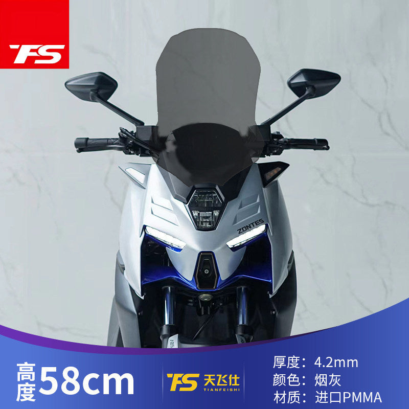 TFS ZONTES 368M Windshield Increased High Wide Front Windshield 368M Defector Windscreen