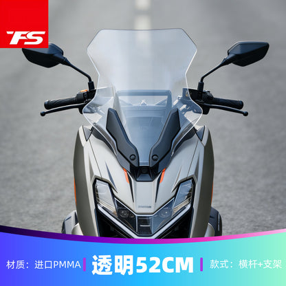 TFS Windshield for Zontes 150X Motorcycle Front Cover Plate and GPS Cross Bar Phone Bracket 150x