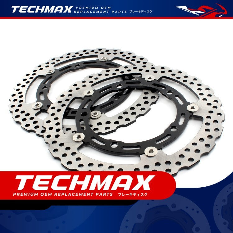 Techmax Brake Disc for Kawasaki Ninja Ninja650 Er6f 17-23 Years  Brake Disc Front Brake Disc