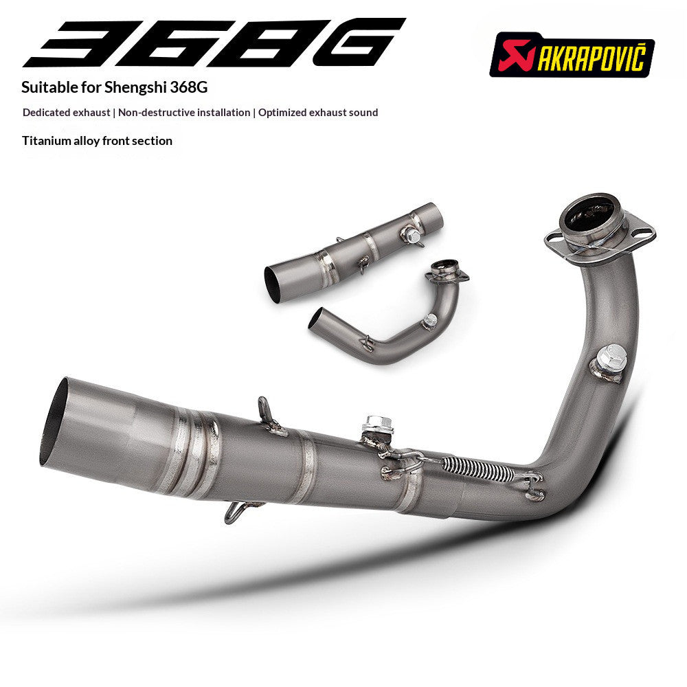 Akrapovic Zontes 368G Titanium Exhaust Pipe and Muffler Full System Exhaust for Scooters Zontes 368G
