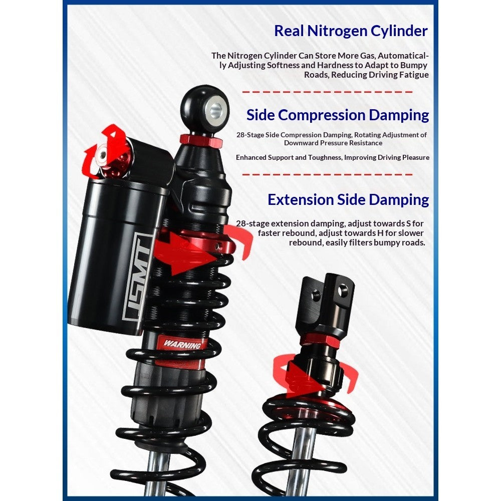 JSMT Rear Shock Absorber for Aprilia SR GT200 SRMAX250 300 Rear Suspension Adjustable Pre-load