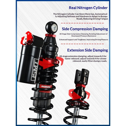 JSMT Rear Shock Absorber for Aprilia SR GT200 SRMAX250 300 Rear Suspension Adjustable Pre-load