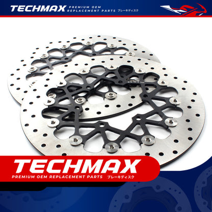 Techmax Brake Disc for Suzuki GSX-R600 R750 K8-k23 Front Brake Disc Front Brake Disc