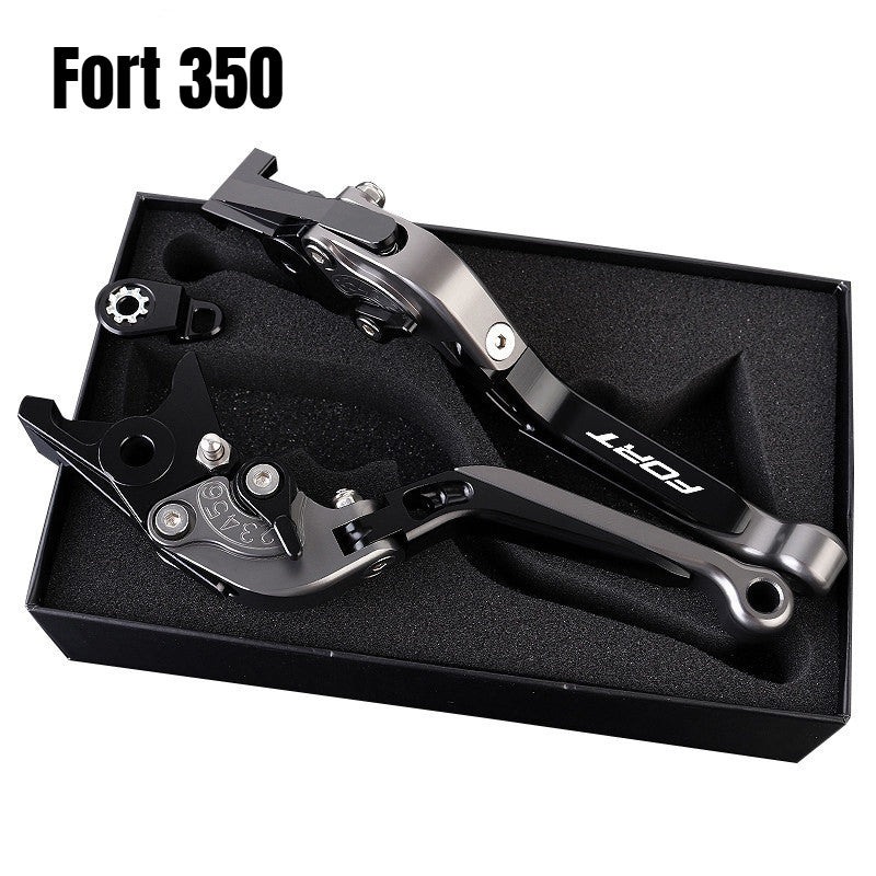 QJMOTOR FORT350 Modified Brake Lever with Parking Brake Fort 350 Handle Brake LEver Fortress 350