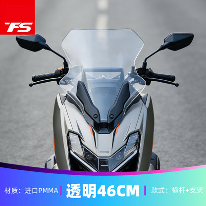 TFS Windshield for Zontes 150X Motorcycle Front Cover Plate and GPS Cross Bar Phone Bracket 150x