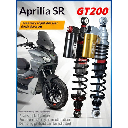 JSMT Rear Shock Absorber for Aprilia SR GT200 SRMAX250 300 Rear Suspension Adjustable Pre-load