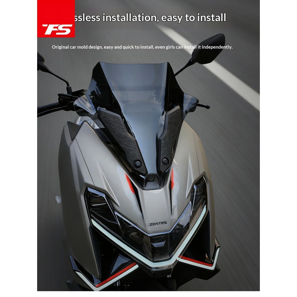 TFS ZONTES 150X Windshield Racing Windshield Crossbar Front Cover Zontes 150X Windshield