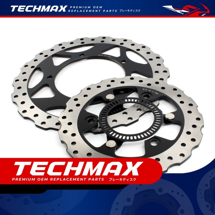Techmax Brake Disc for Kawasaki Ninja Ninja250 13-17 Years Front Rear Brake Disc Brake Ninja 250