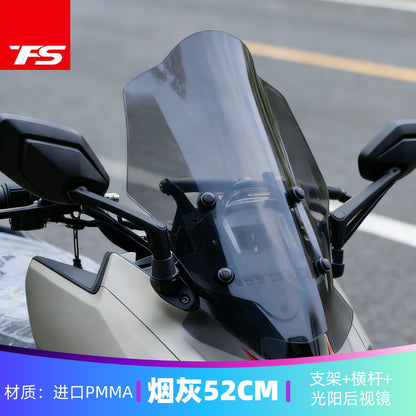 TFS ZONTES 150X Front Windshield Motorcycle Modification Parts Crossbar Windshield Side Mirror 150X