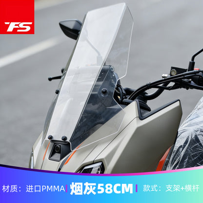 TFS Zontes 150X Motorcycle Windshield Straight Wind Screen & Crossbar Accessories ZT150X Windshield