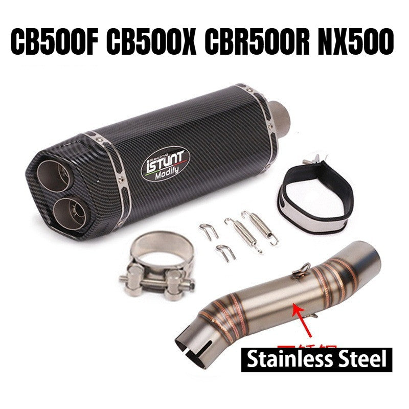 Honda CB500F Motorcycle Exhaust CB500X CBR500R NX500 Titanium Stainless Steel Exhaust Pipe Slip On
