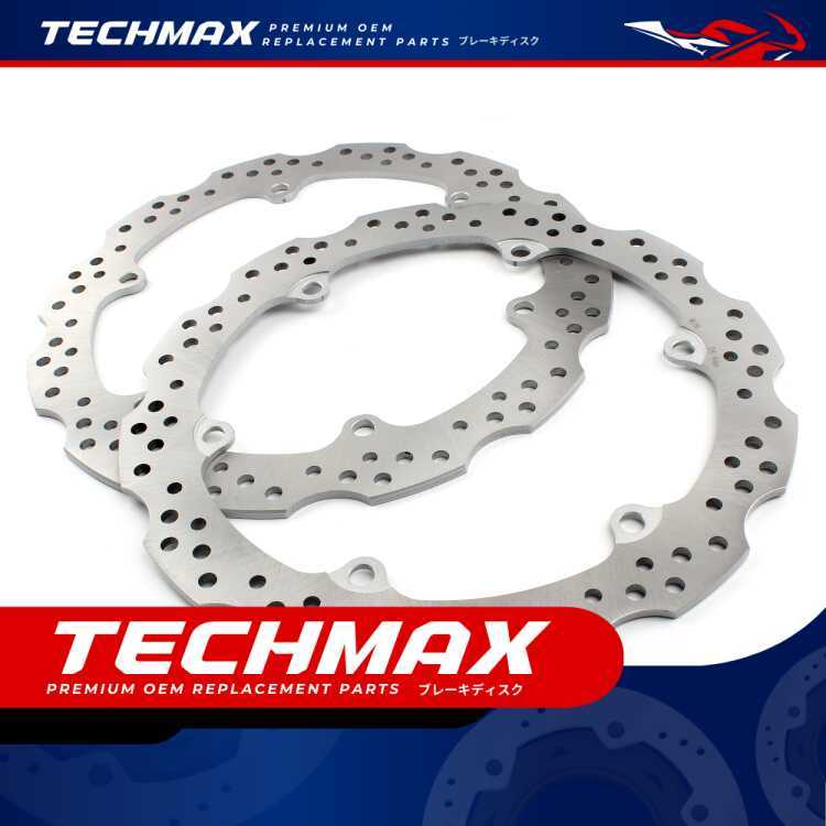 Techmax Brake Disc for Honda CB650F CBR650F Front and Rear Brake Disc Front and Rear Disc Brake