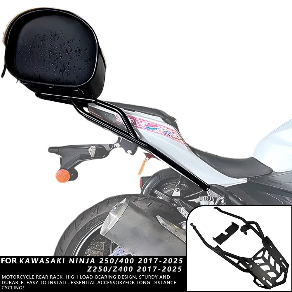 Kawasaki Z400 Z250 2017-2025 Motorcycle Rear Rack Luggage Carrier Accessory Top Box Bracket