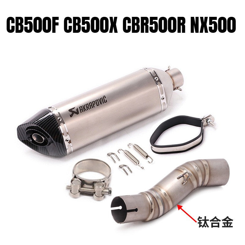 Honda CB500F Motorcycle Exhaust CB500X CBR500R NX500 Titanium Stainless Steel Exhaust Pipe Slip On