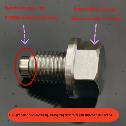 SYM ADXTG400 Engine Oil Upgraded Magnetic Screw Copper Gasket Filter Screw ADXTG 400 Stainless Steel