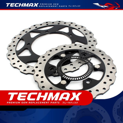 Techmax Brake Disc for Kawasaki Z250sl 14-18 Years Front Rear Brake Disc Brake